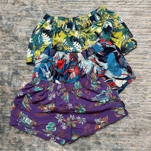 Patagonia Baggies Shorts Hiking Gorpcore Outdoors Size XS Lot of 3 Floral Women